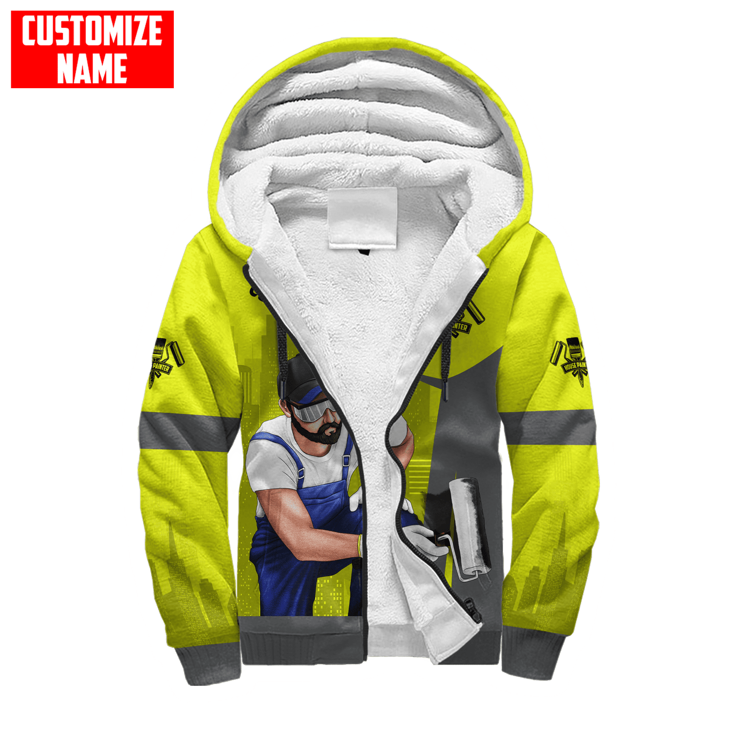 Tmarc Tee Personalized Name Painter 3D All Over Printed Unisex Shirts Yellow Neon