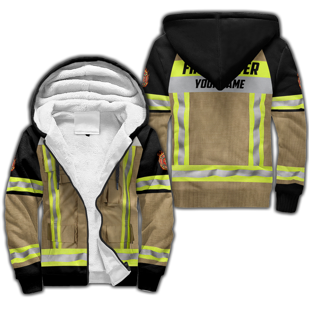 Customize Name Firefighter 3D All Over Printed Unisex Shirts