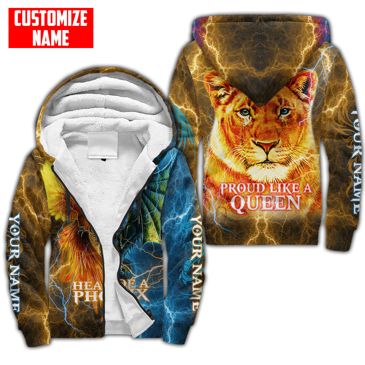 The Power Of Three Souls Dragon Phoenix Lion 3D All Over Printed Unisex Shirts