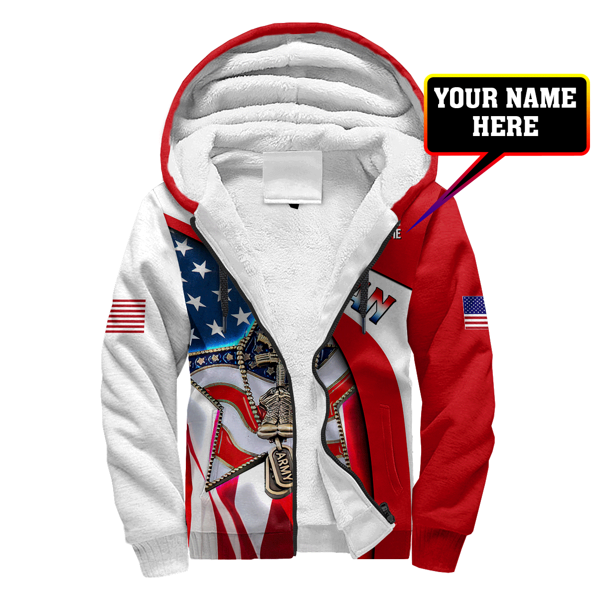 American Army Personalize 3D All Over Hoodie