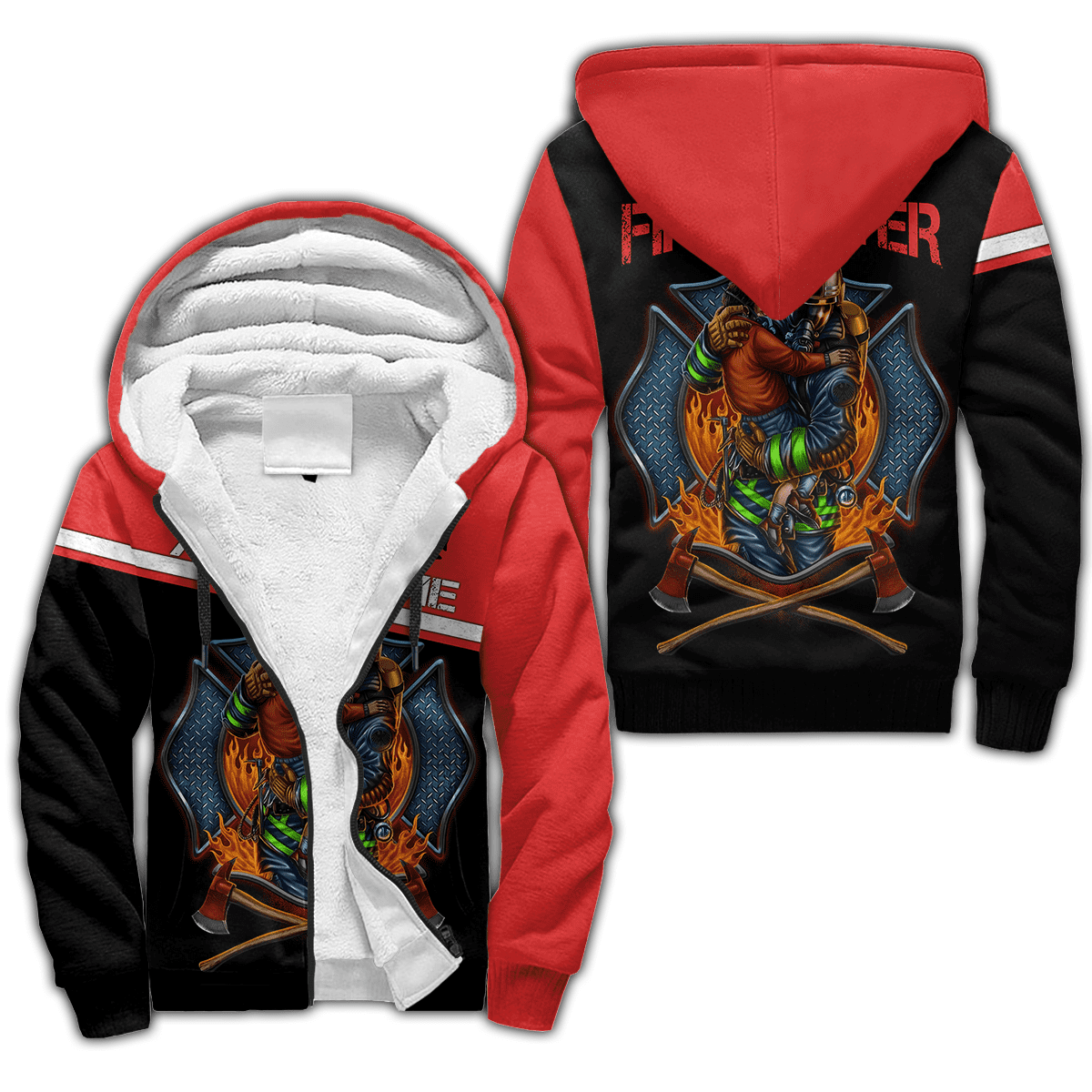 Customize Name Firefigher Hoodie For Men And Women