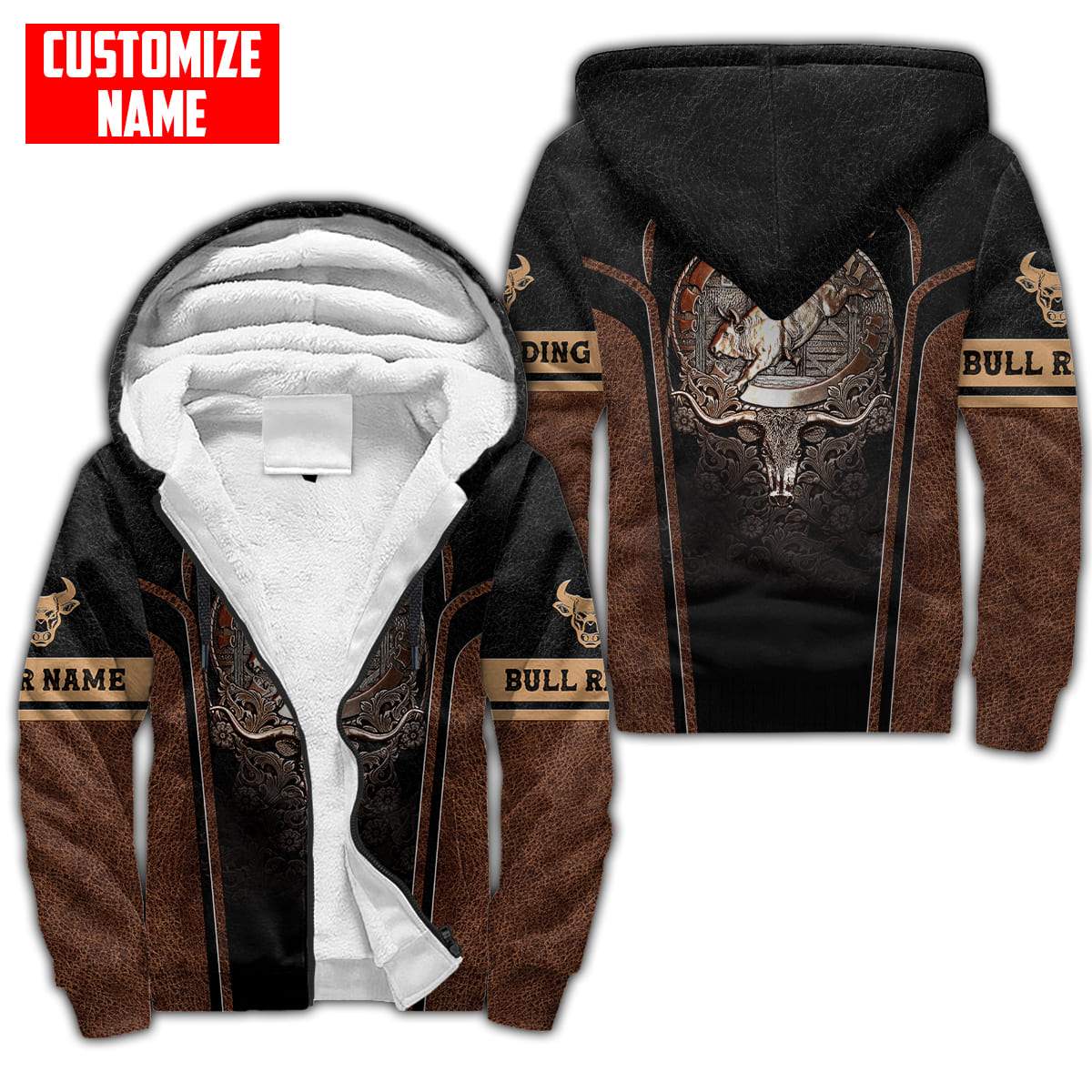 Tmarc Tee Personalized Name Bull Riding Metal Logo 3D All Over Printed Unisex Shirts