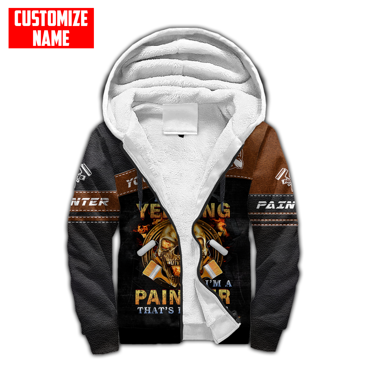 Tmarc Tee Personalized Name Painter 3D All Over Printed Unisex Shirts Leather Texture Ver 3