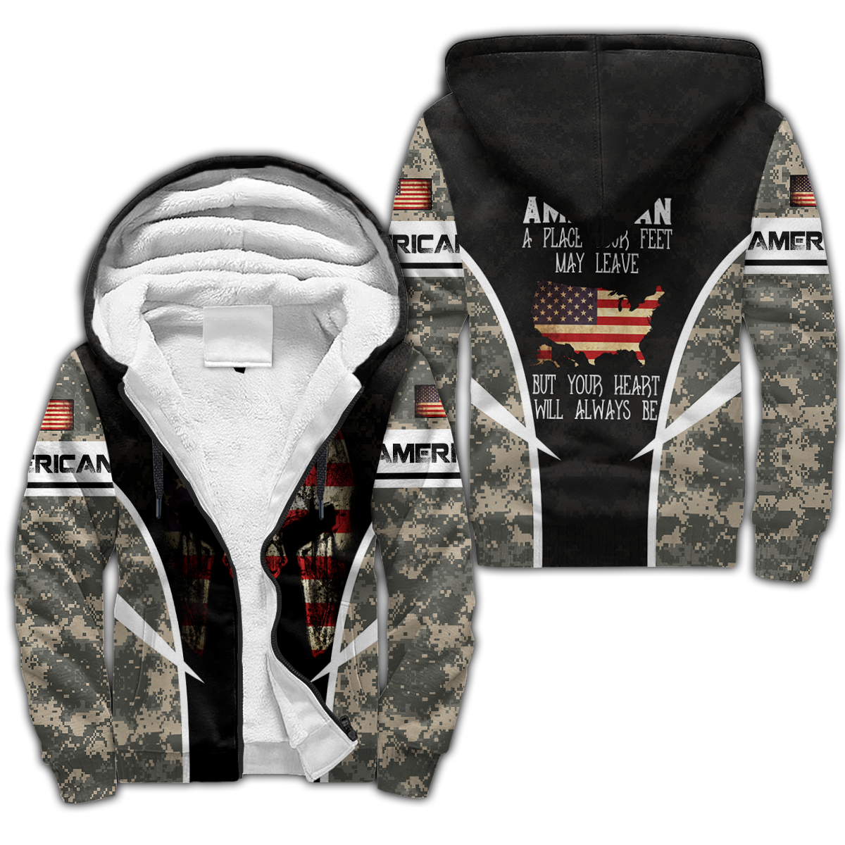 American 3D Over Printed Unisex Deluxe Hoodie ML MH25052102