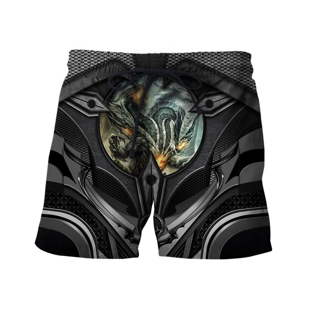 3D Tattoo and Dungeon Dragon Hoodie HAC101203-Apparel-NM-Shorts-S-Vibe Cosy™