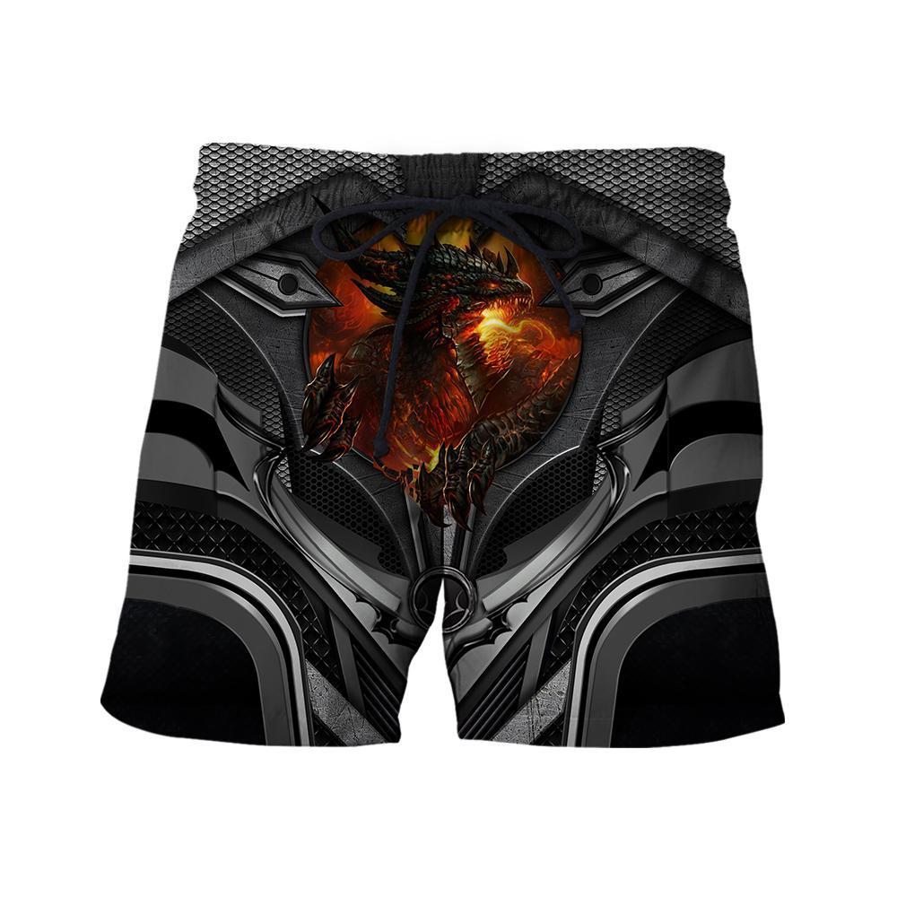 3D Tattoo and Dungeon Dragon Hoodie HAC101202-Apparel-NM-Shorts-S-Vibe Cosy™