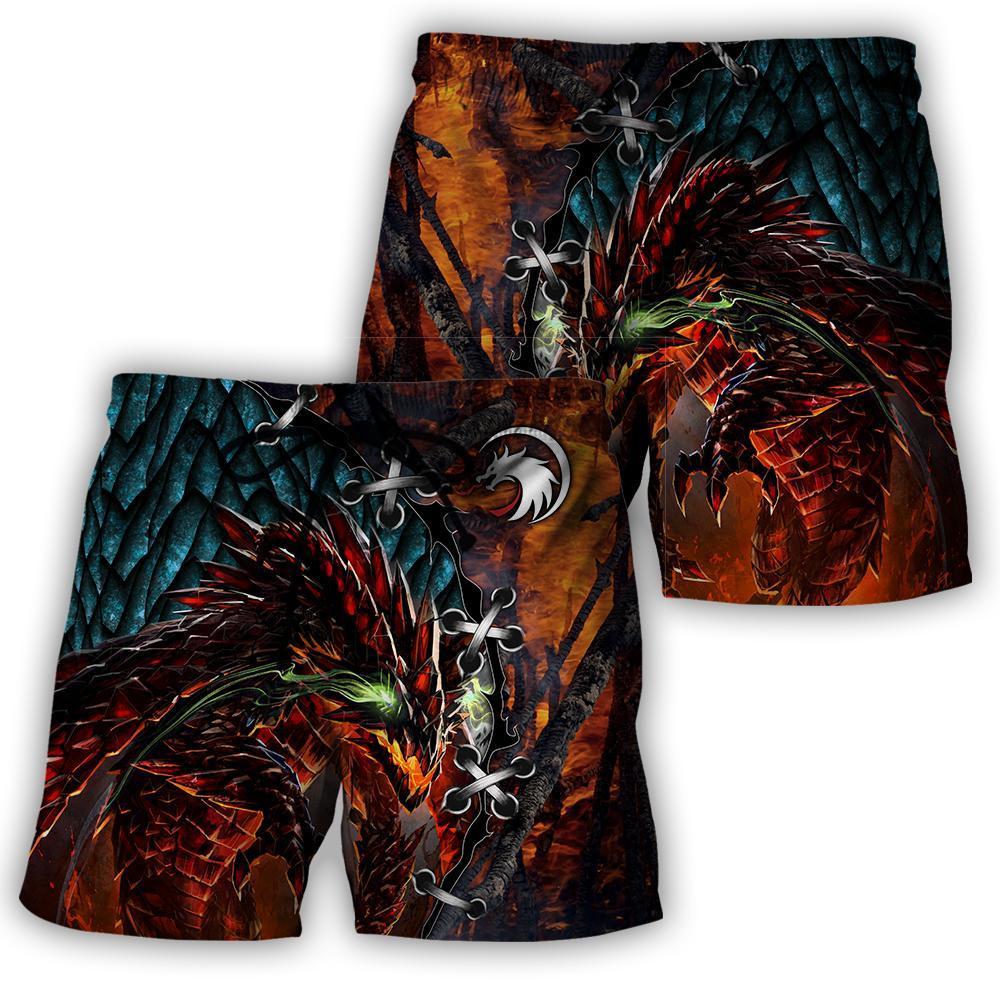 3D Tattoo and Dungeon Dragon T Shirt Hoodie TR121202-Apparel-NM-Shorts-S-Vibe Cosy™