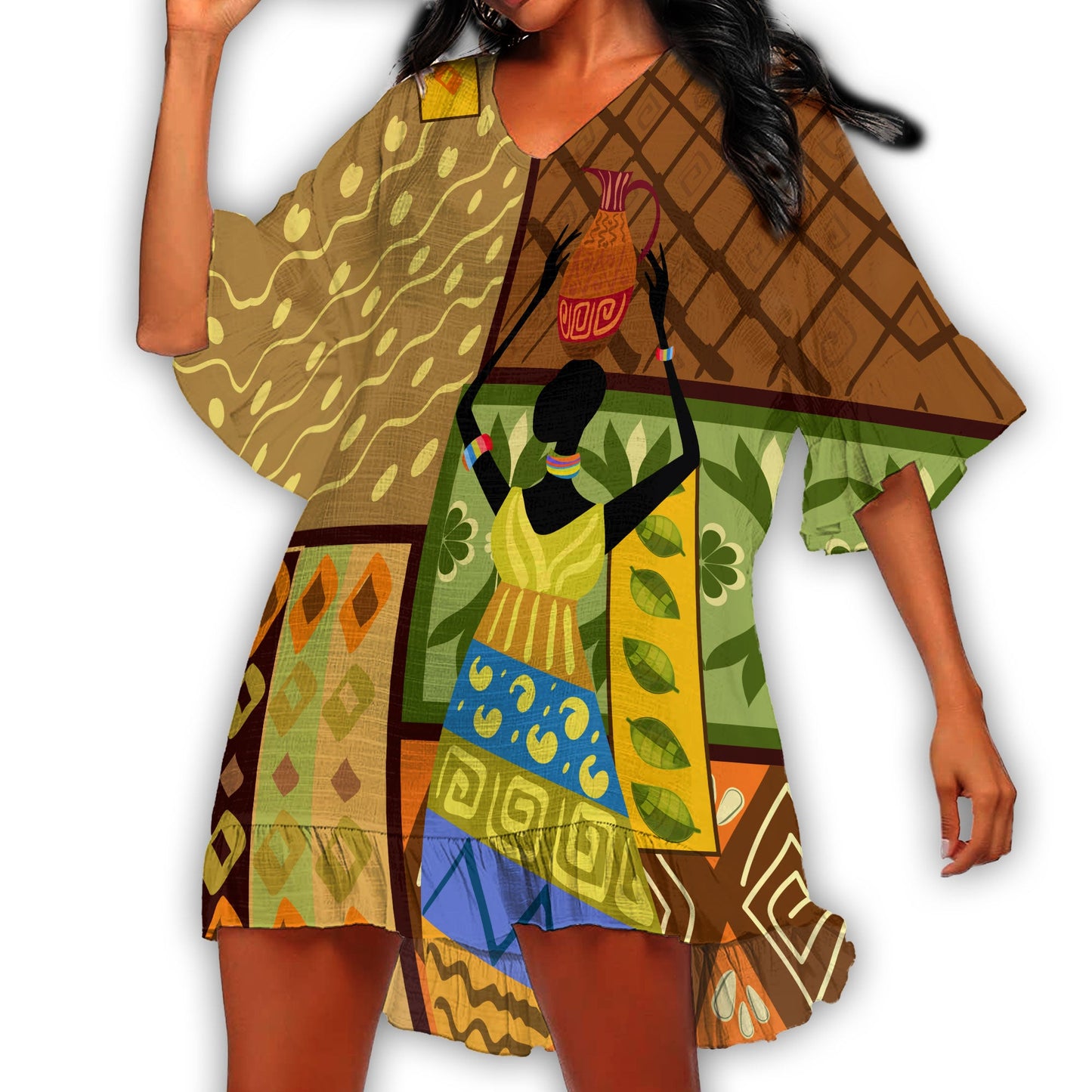 African Girl No 8 Swimsuit Cover Up NTN10072104