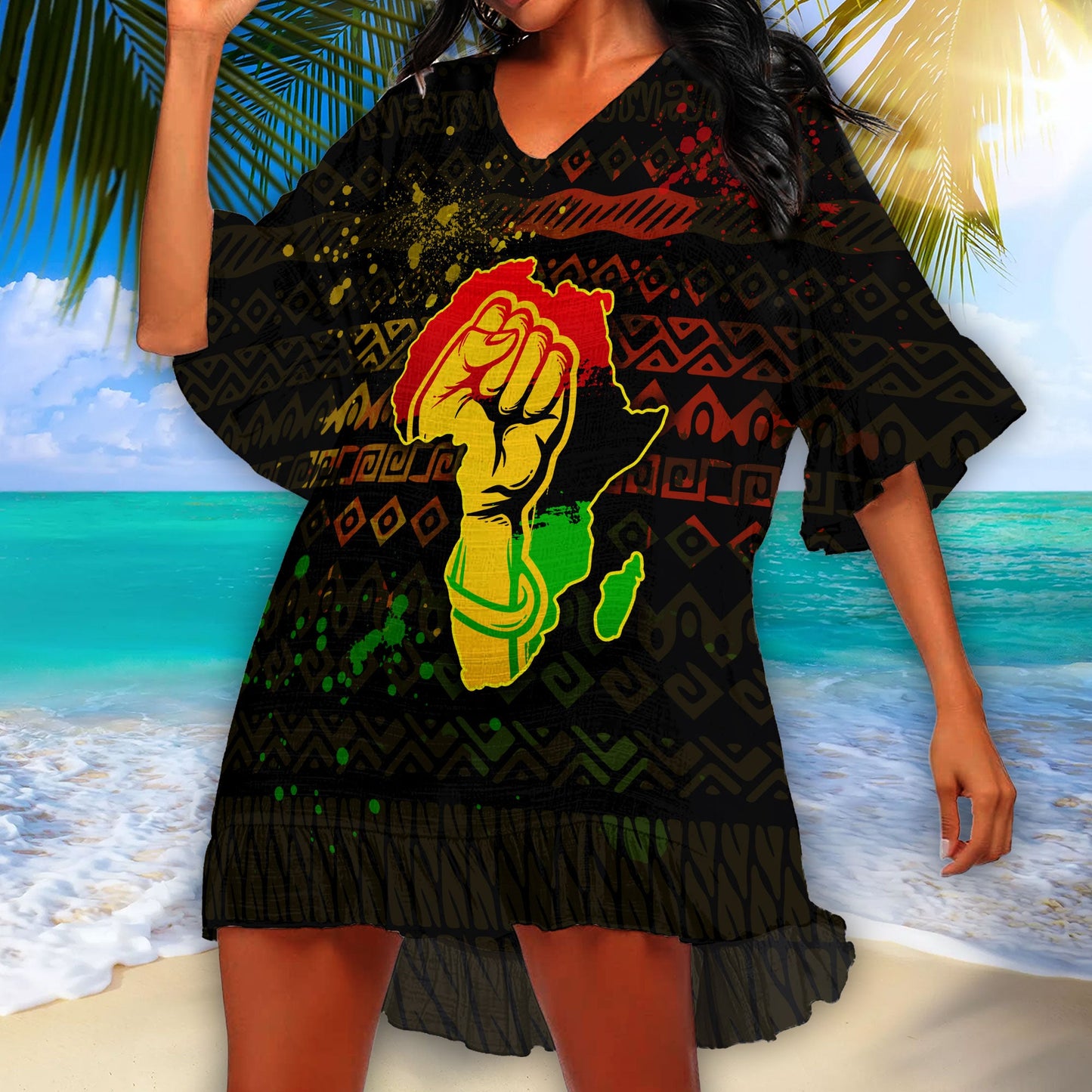 African Girl No 4 Swimsuit Cover Up NTN07302002