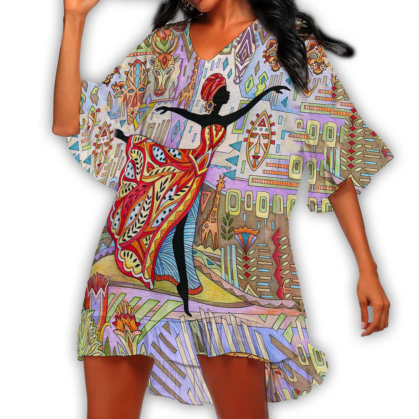 African Girl No 5 Swimsuit Cover Up NTN10072101