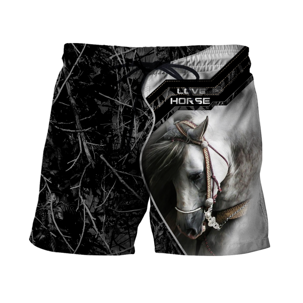 Beautiful White Horse 3D All Over Printed Shirts For Men And Women TR1911202CL