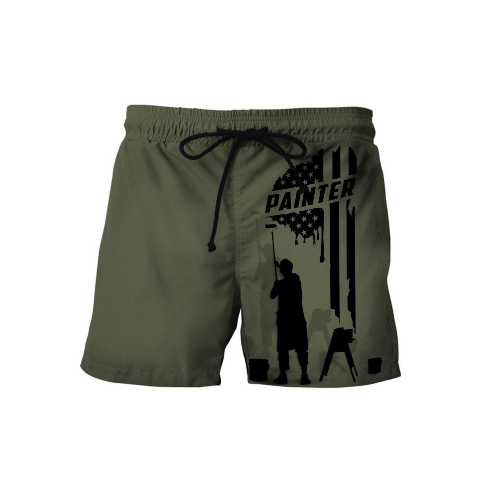 Tmarc Tee Personalized Name American Painter 3D All Over Printed Unisex Shirts Green