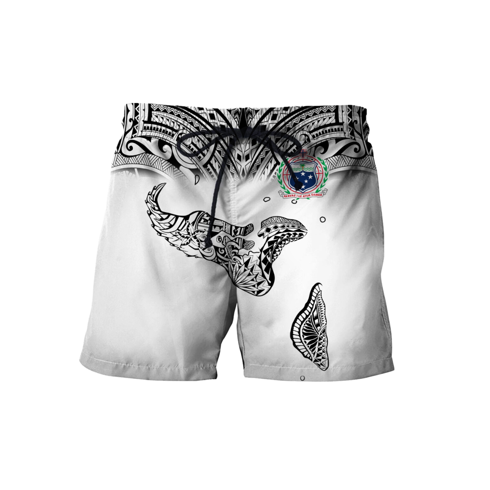 Amazing Polynesian Personalized Samoa Map Tattoo Unisex Deluxe Hoodie ML