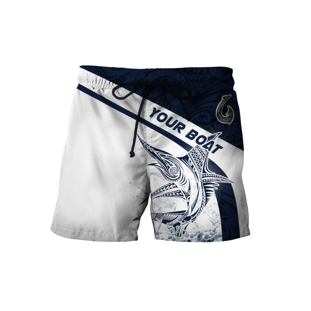 Amazing Polynesian Marlin Billfish Fishing Personalized Unisex Hoodie ML