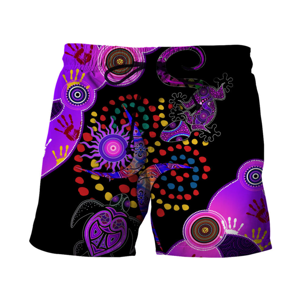Aboriginal Naidoc Week 2021 Purple Turtle Lizard 3D print shirts