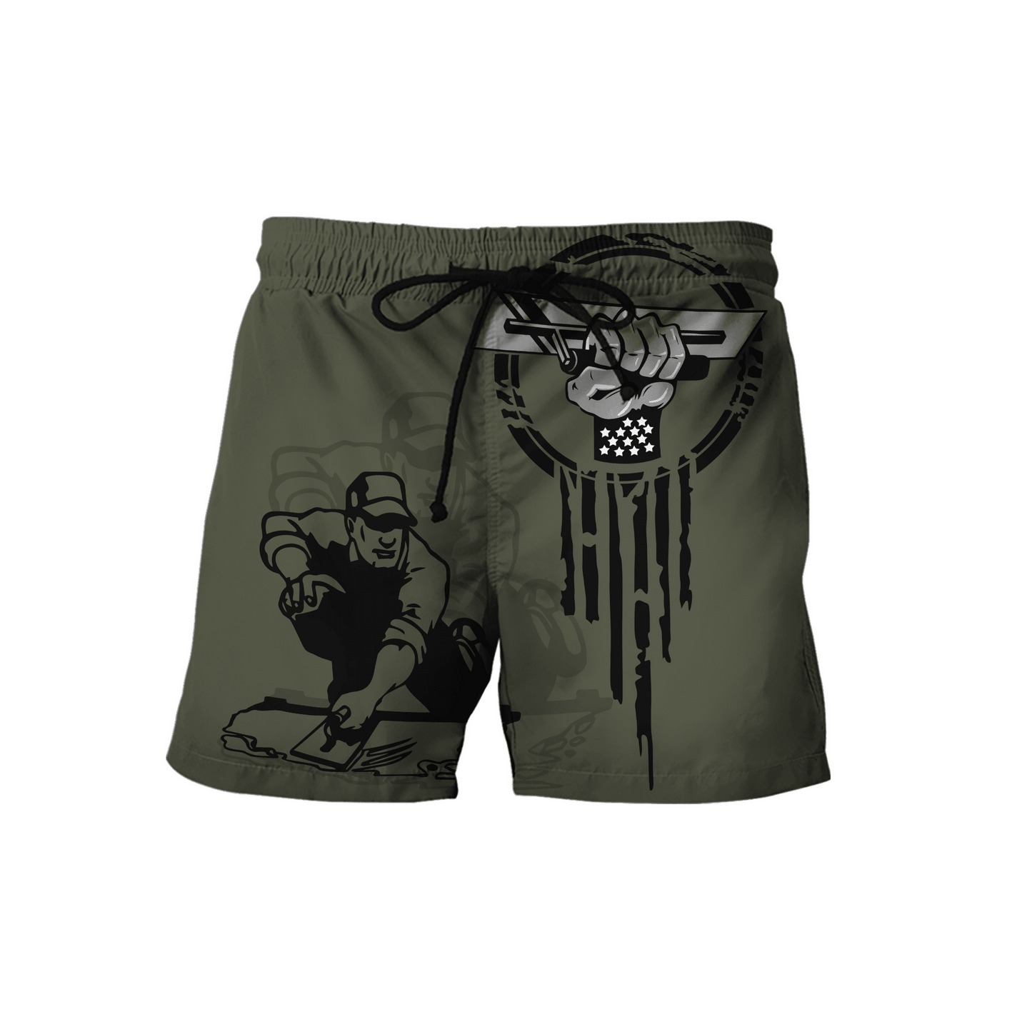 US Concrete Finisher Tool Pride Custom name 3D Printed Shirts