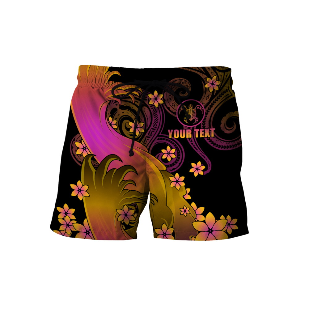 Amazing Polynesian Personalized Wave And Frangipani Unisex Deluxe Hoodie ML