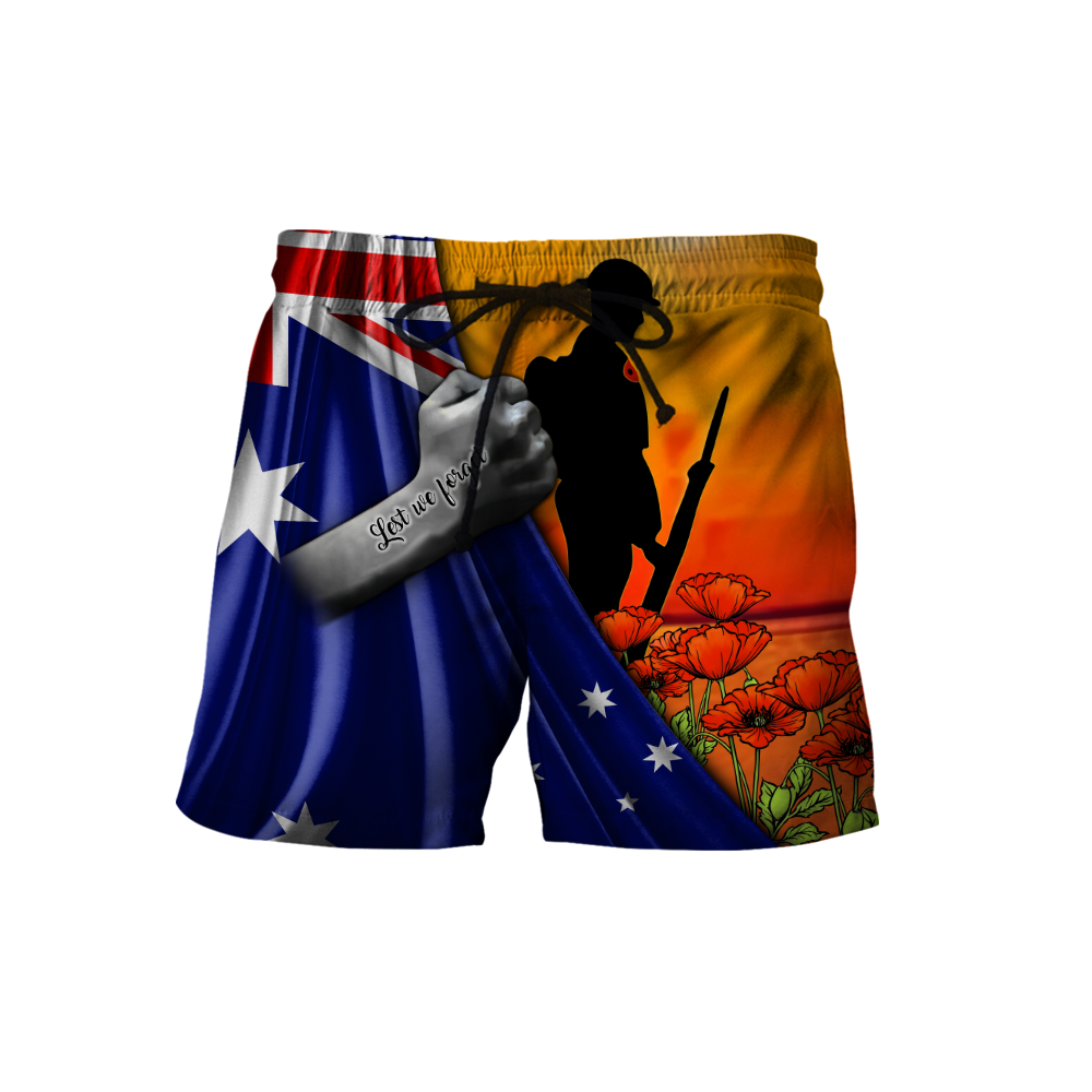 Tmarc Tee Lest we forget Australia Flag Old Soldier 3D printed shirt