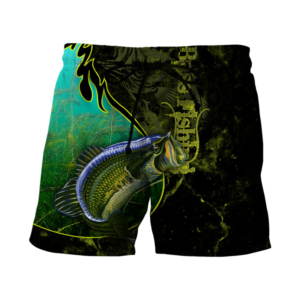 Bass fishing underwater Yinyang camo 3d print shirts