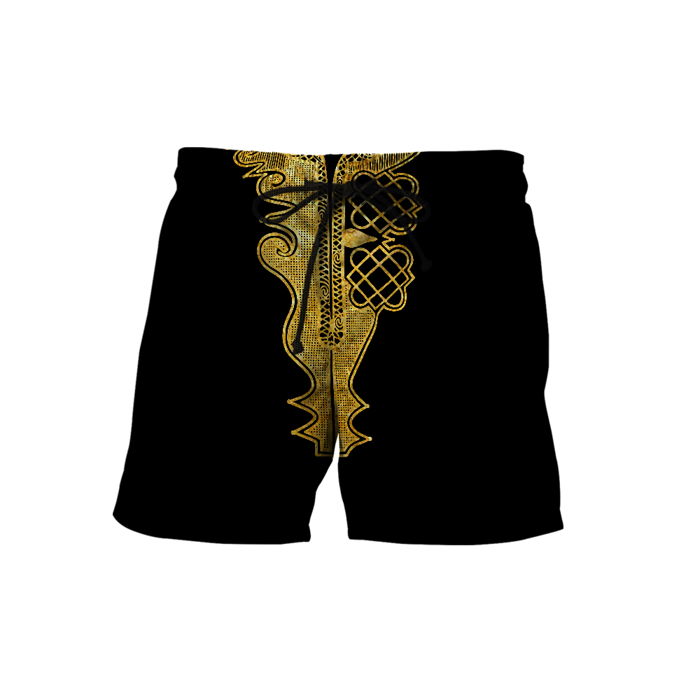 African Golden Dashiki Pattern 3D Over Printed Unisex Deluxe Hoodie ML