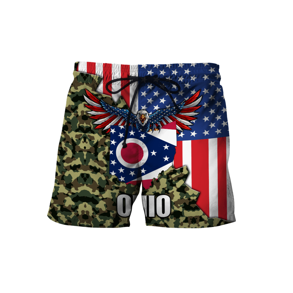 American Ohio Personalize 3D Over Printed Unisex Deluxe Hoodie ML