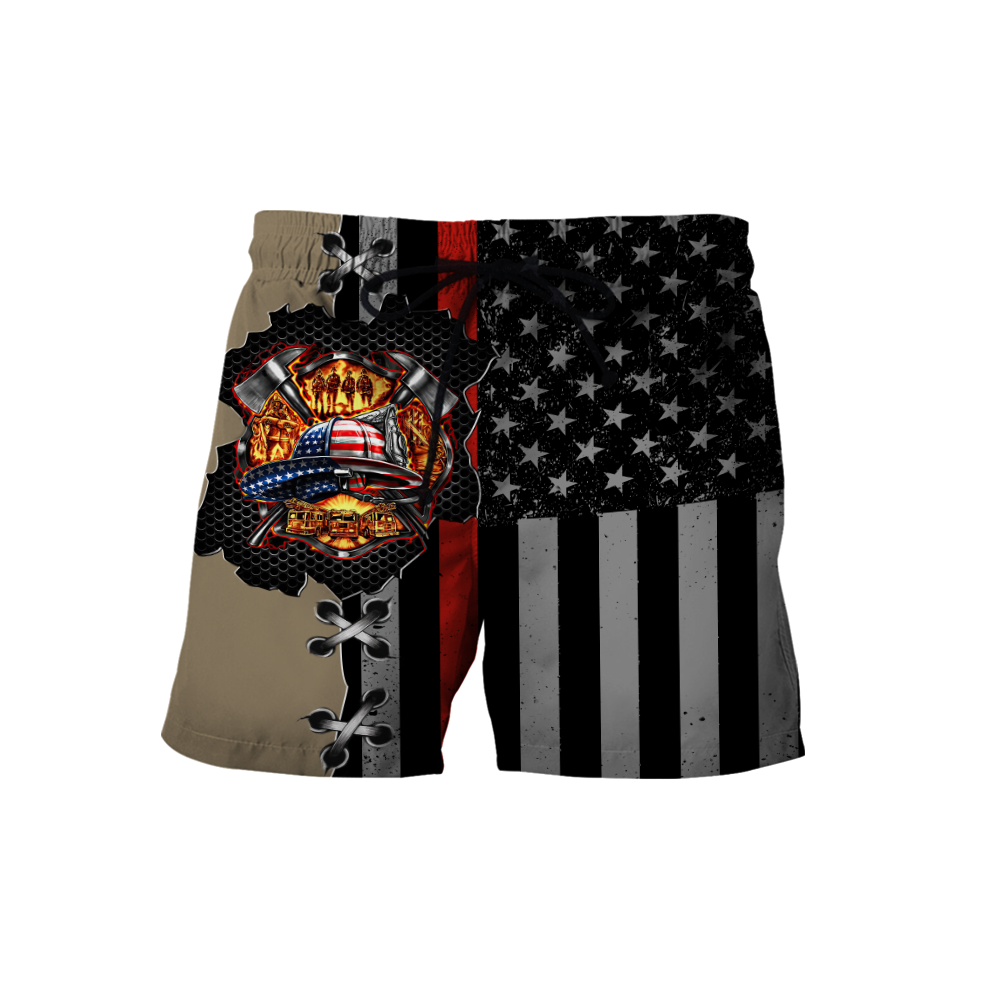 Customize Name Firefighter 3D All Over Printed Unisex Shirts