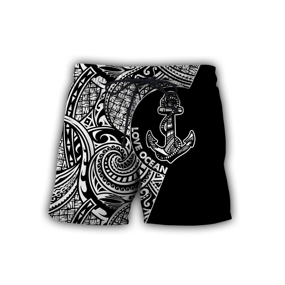 Amazing Polynesian Tattoo Anchor Personalized Unisex Deluxe Hoodie ML