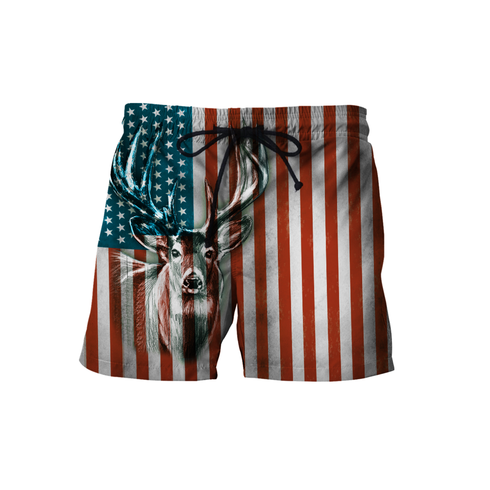 US Deer Persionalized Name 3D All Over Printed Shirts