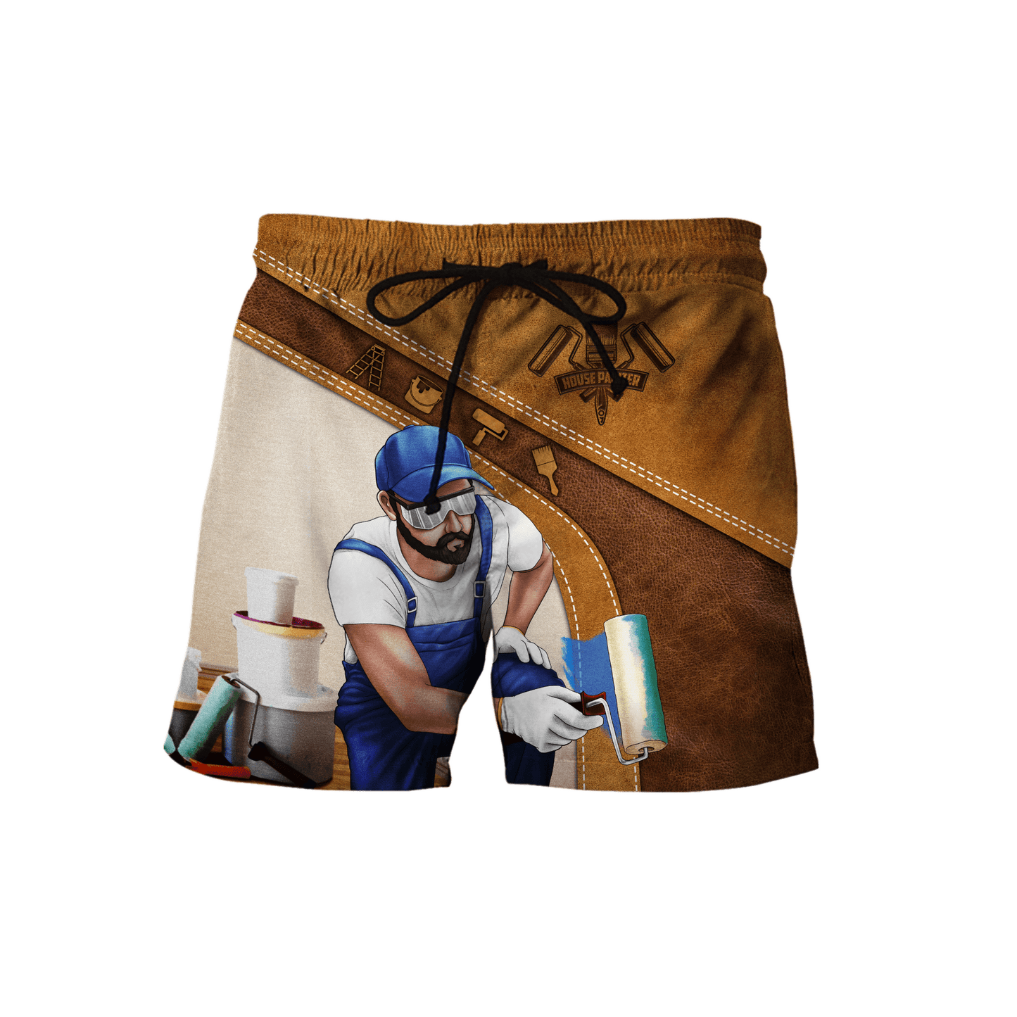 Tmarc Tee Personalized Name Painter 3D All Over Printed Unisex Shirts Brown Leather