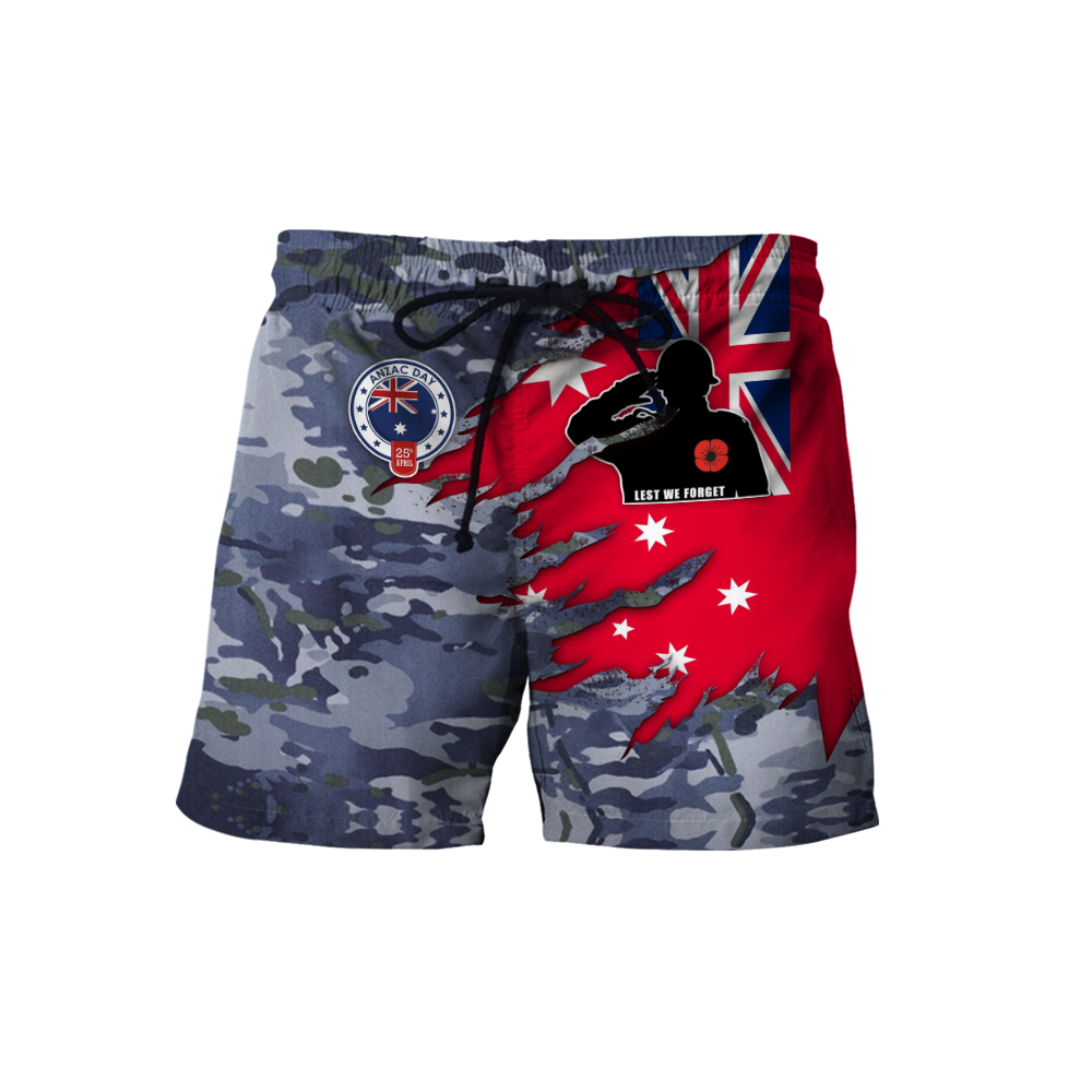 Tmarc Tee Anzac day remembrance Kiwi and Australia Navy Camo 3D print shirt