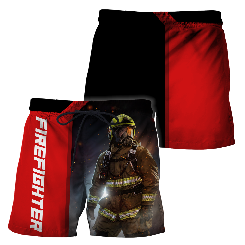 Customize Name Firefighter 3D All Over Printed Unisex Shirts