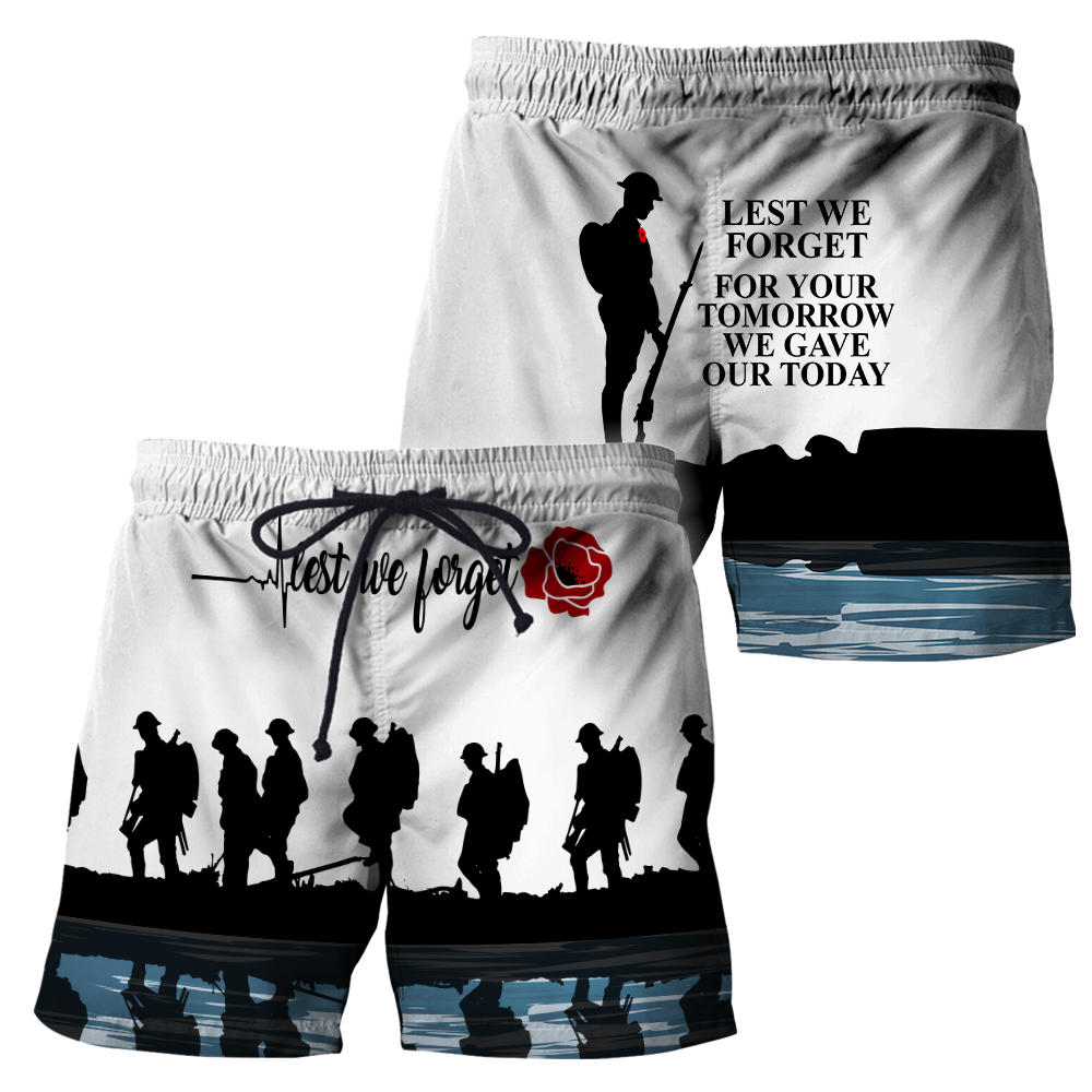 Tmarc Tee Lest we forget Anzac day Australia Flag 3D printed shirts