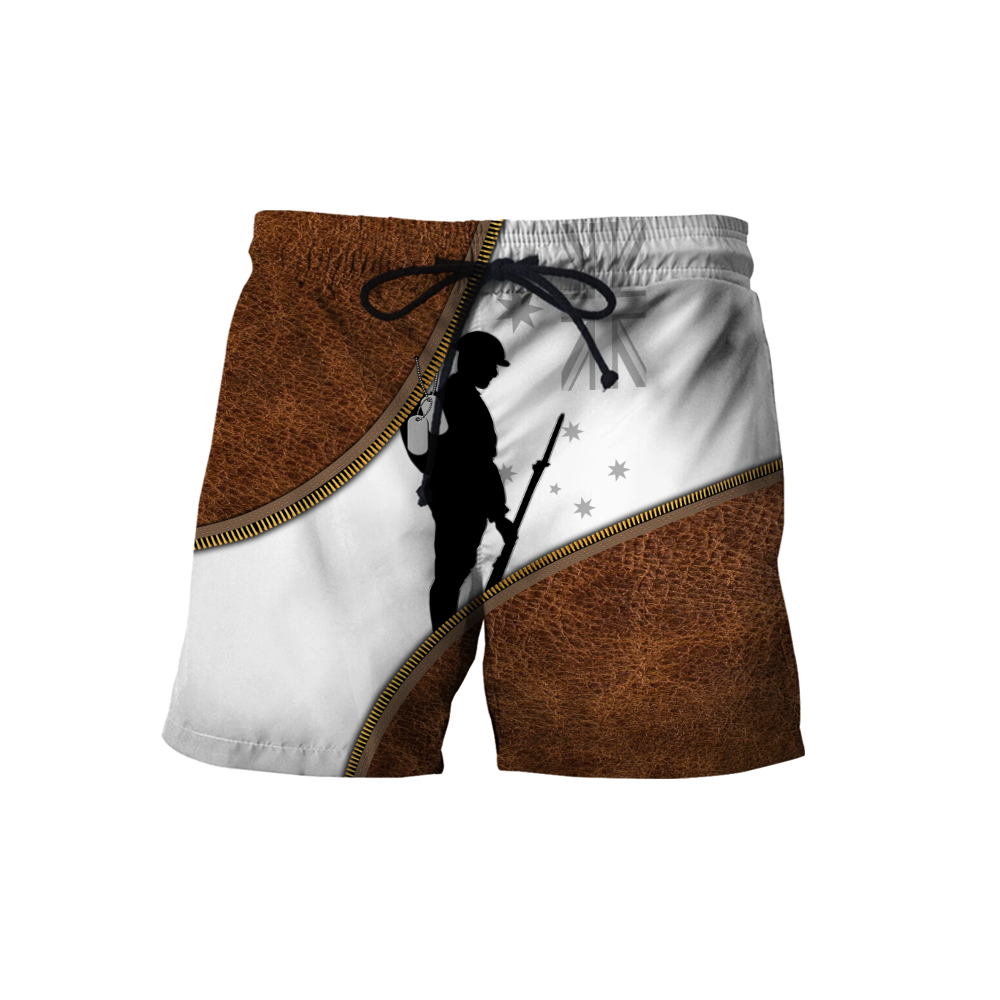 Tmarc Tee Custom name Remembrance Australia Soldier 3D print zip pattern shirts