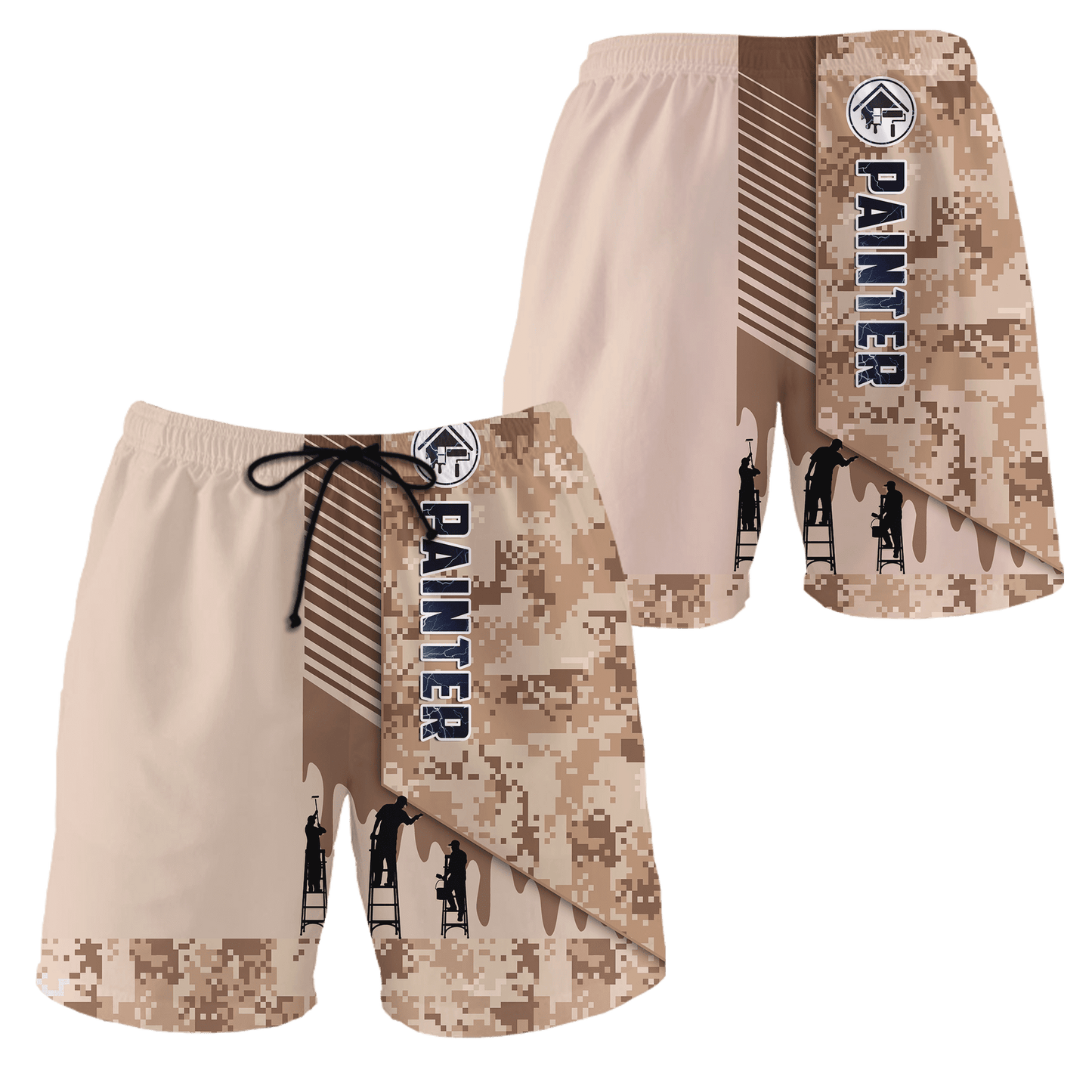 Tmarc Tee Personalized Name Painter 3D All Over Printed Unisex Shirts Brown Camo