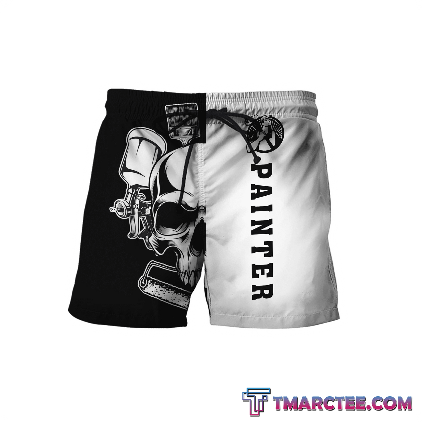 Tmarc Tee Personalized Name Painter 3D All Over Printed Unisex Shirts Skull