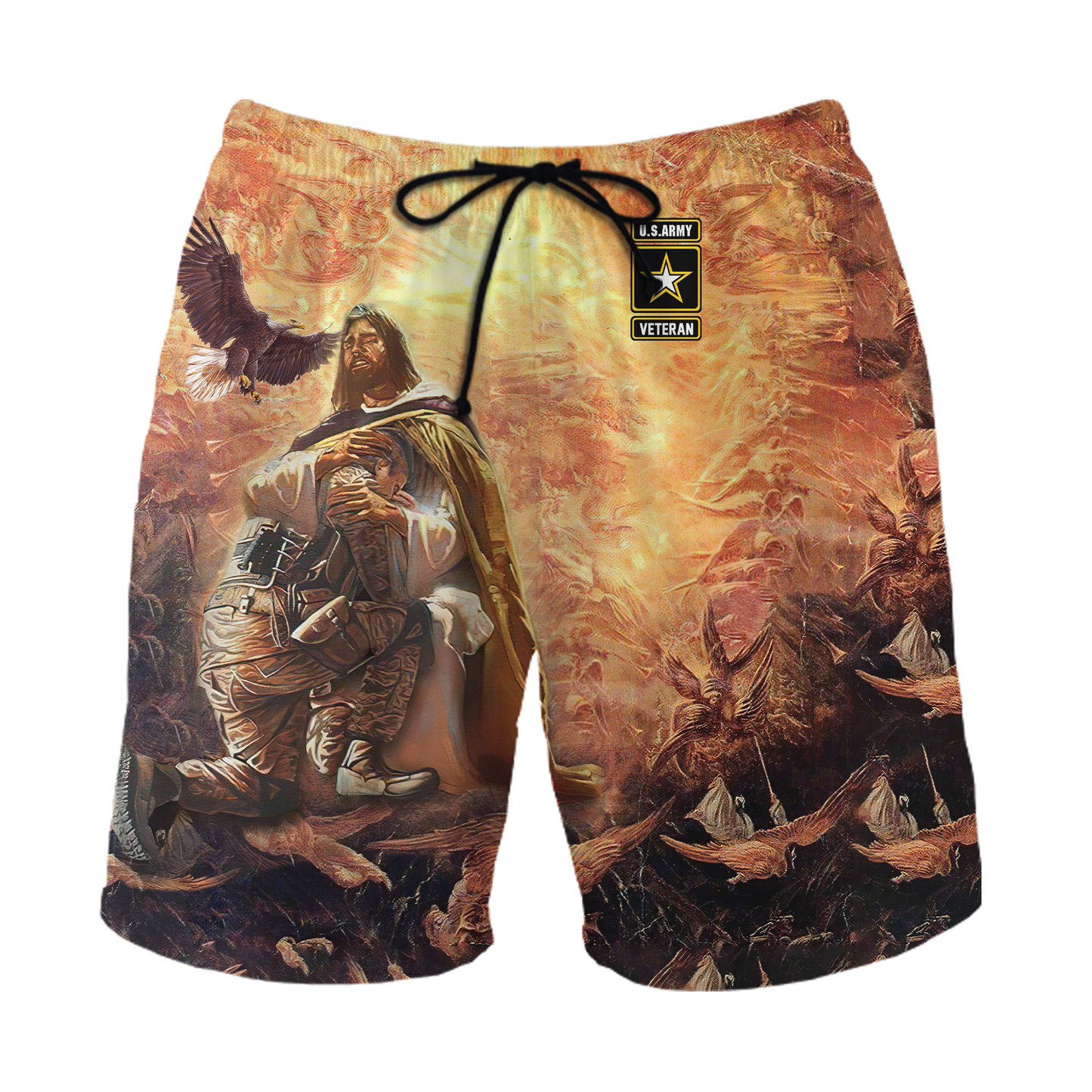 US Army Veteran Jesus 3D All Over Printed Unisex Shirts