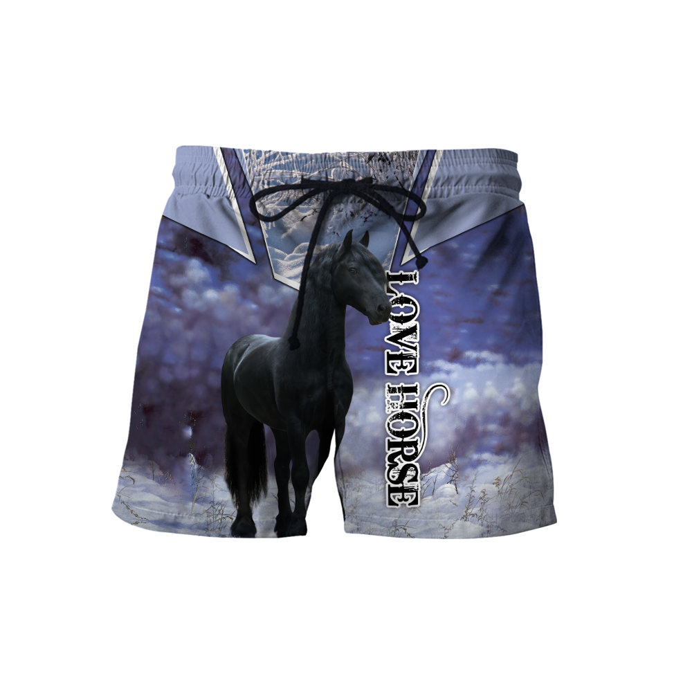 Beautiful Friesian Horse 3D All Over Printed Unisex Shirts MH23122005CL
