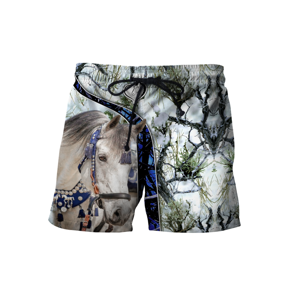 Beautiful White Horse 3D All Over Printed Shirts For Men And Women MH25122001CL