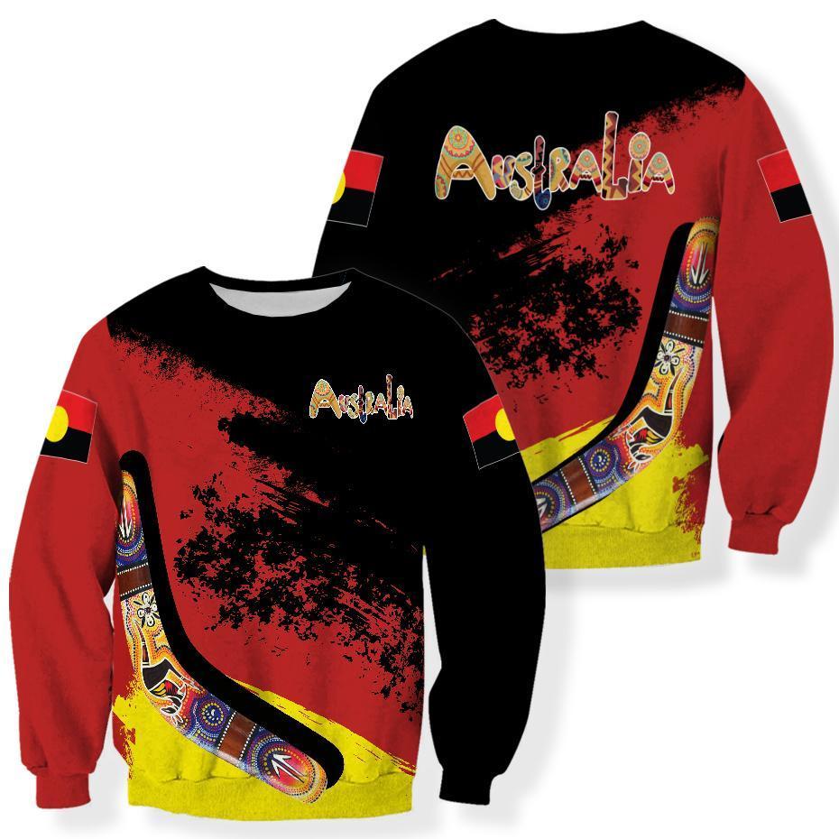 Australia Hoodie Red Black Animals Pattern NNK1463 - Amaze Style™-Apparel