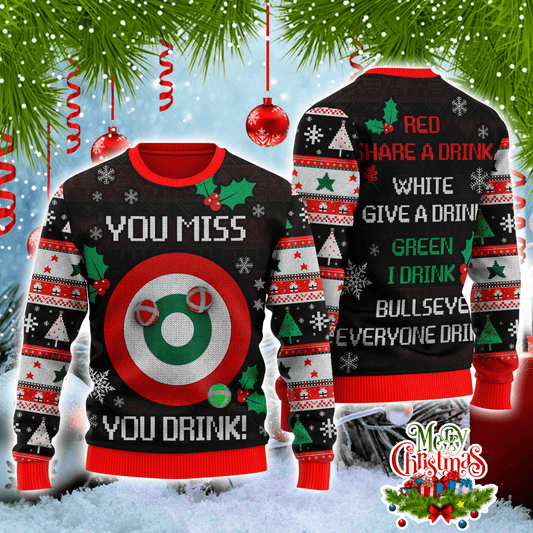 You Miss You Drink Christmas 3D All Over Printed Unisex Shirts