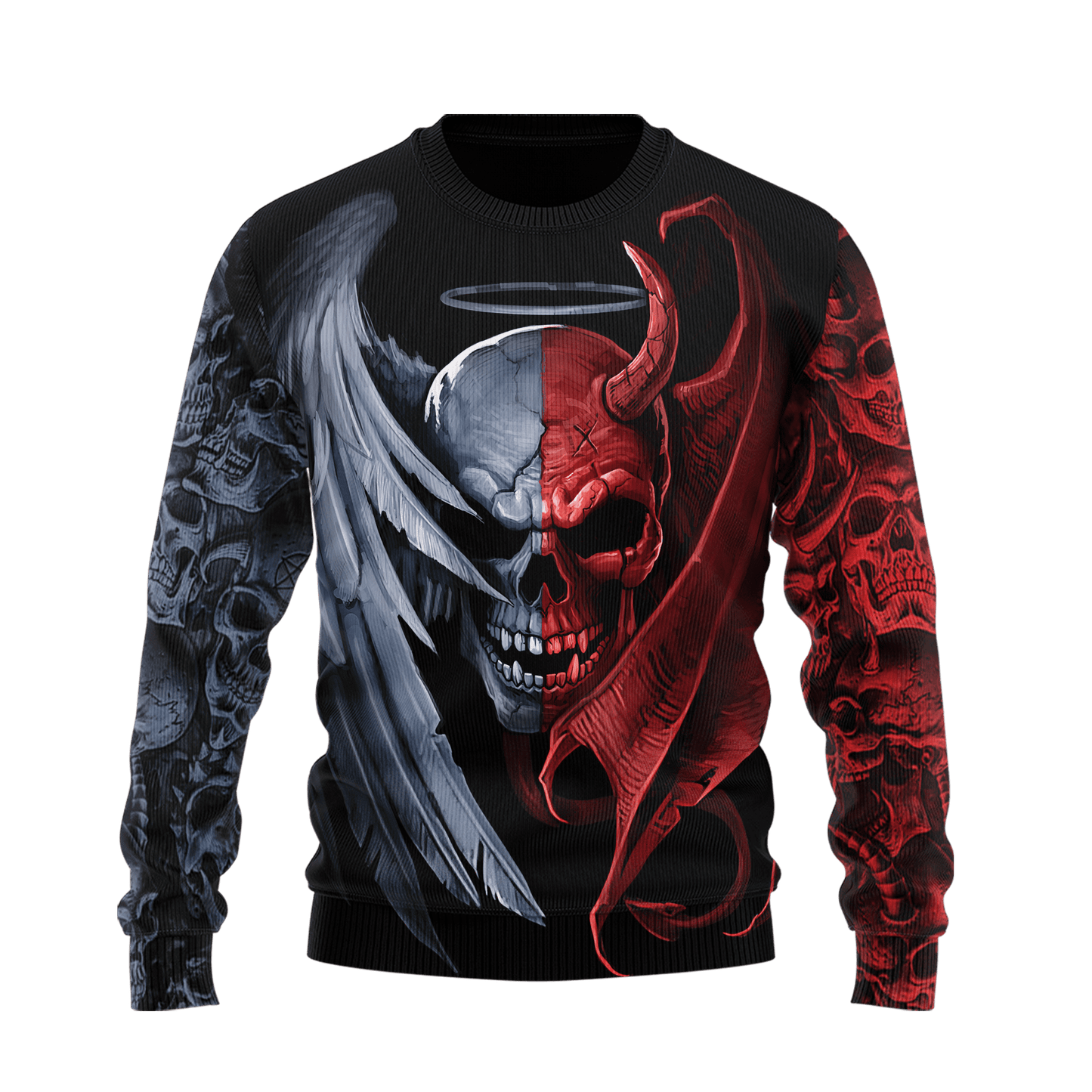 Tmarc Tee Gentle And Evil Skull 3D All Over Printed Unisex Shirts