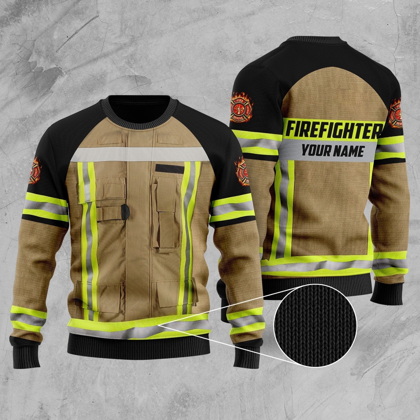 Customize Name Firefighter 3D All Over Printed Unisex Shirts