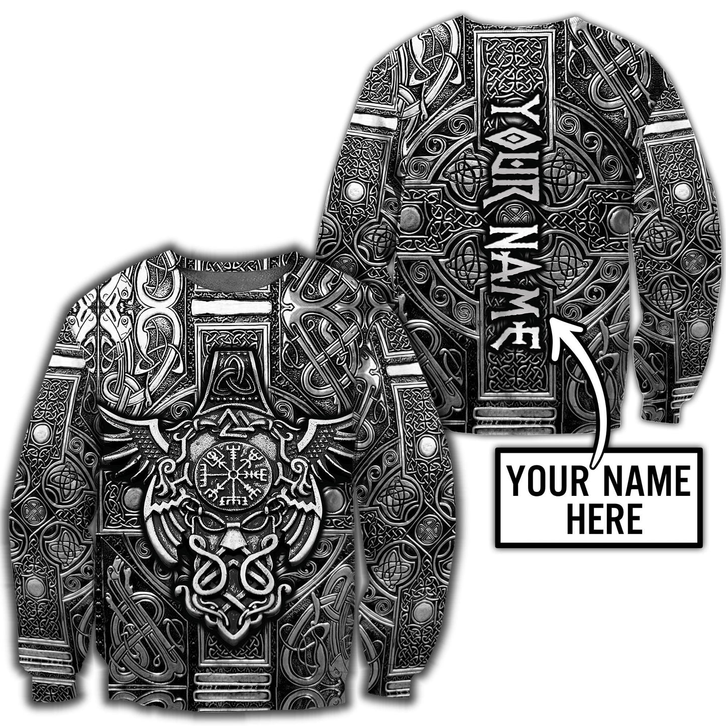 Viking All Over Printed Custom Name Unisex Shirts