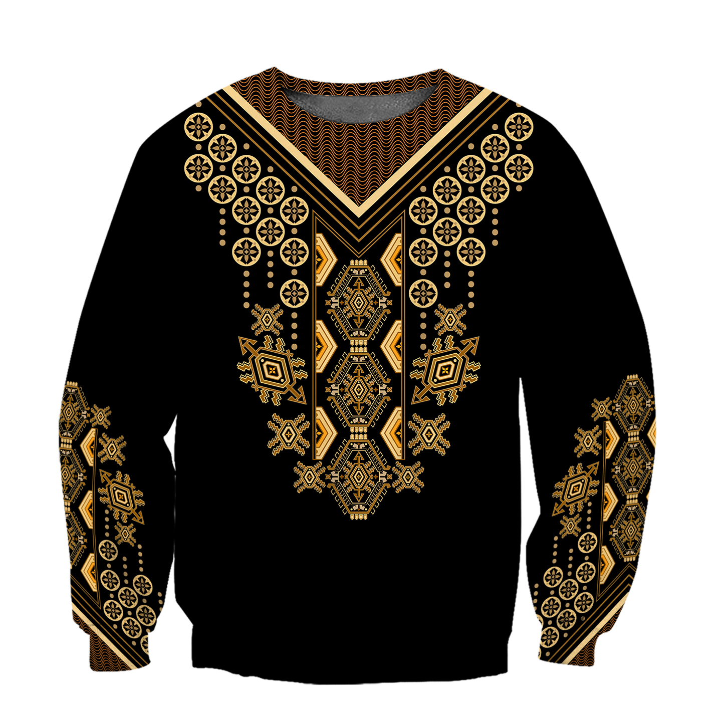 African Culture Dashiki Pattern Unisex Deluxe Hoodie ML