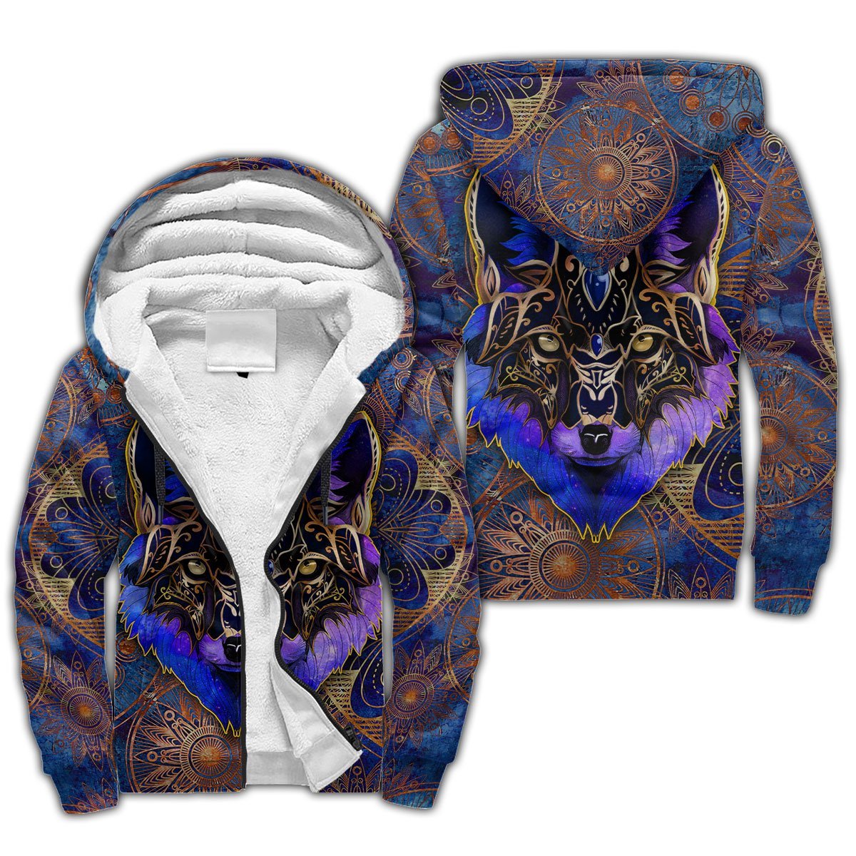The Alpha Wolf 3D All Over Printed Unisex Deluxe Hoodie ML
