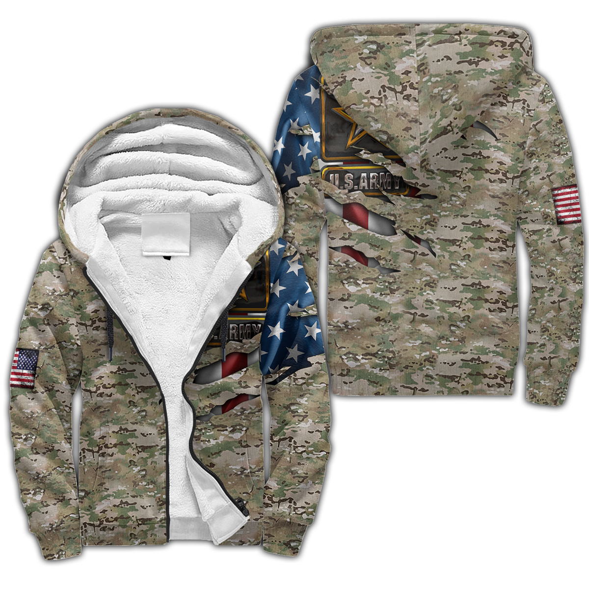 US Army Veteran 3D All Over Printed Hoodie Shirt HAC150905