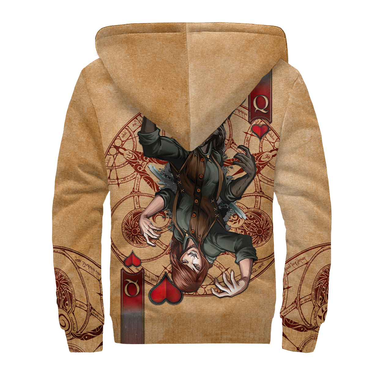 Wolf Poker All Over Printed Unisex Deluxe Hoodie ML