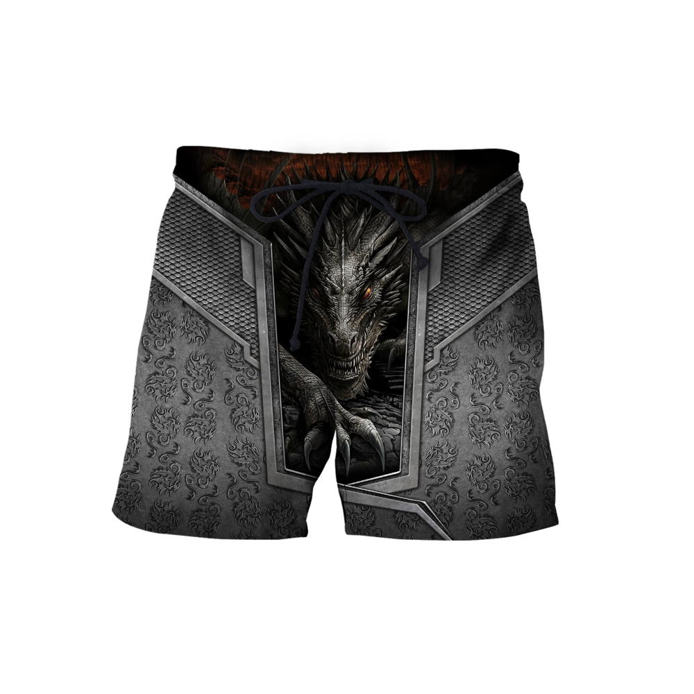 3D Tattoo and Dungeon Dragon Hoodie HAC27125-Apparel-NM-Shorts-S-Vibe Cosy™