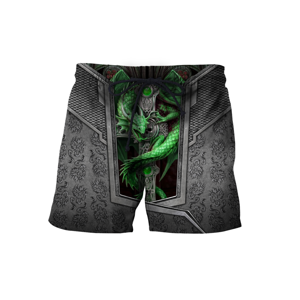3D Tattoo and Dungeon Dragon Hoodie HAC27122-Apparel-NM-Shorts-S-Vibe Cosy™