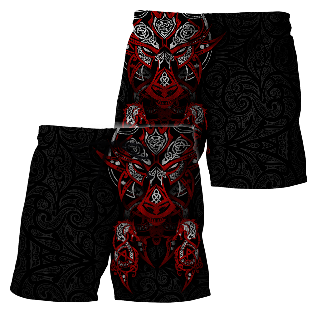 Viking Tattoo Dragon Hoodie T Shirt For Men and Women HAC150604-NM-Apparel-NM-Shorts-S-Vibe Cosy™